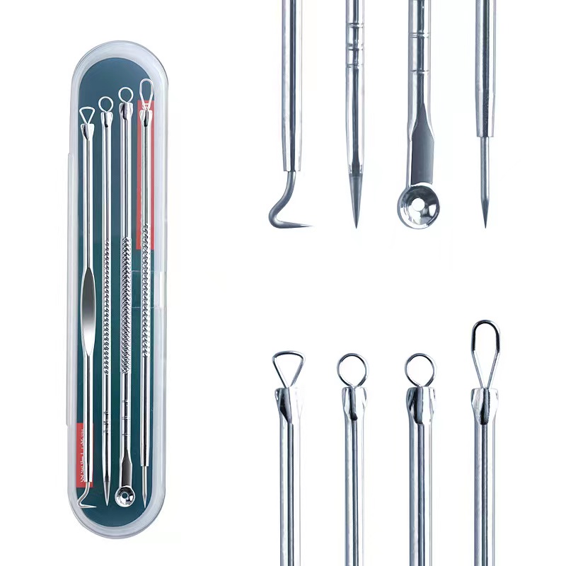 ALAT PEMBERSIH KOMEDO DAN JERAWAT 4 IN 1 / BAHAN STAINLESS PINGSET KOMEDO - BD