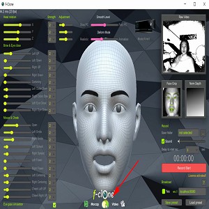F Clone Facial Motion Capture 1.12  Face Detection & 3D Face Recorder