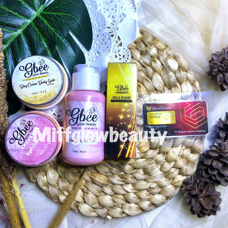 miffglow - Gbee glow beauty paket whitening kinclong medium / pemutih BPOM gbee