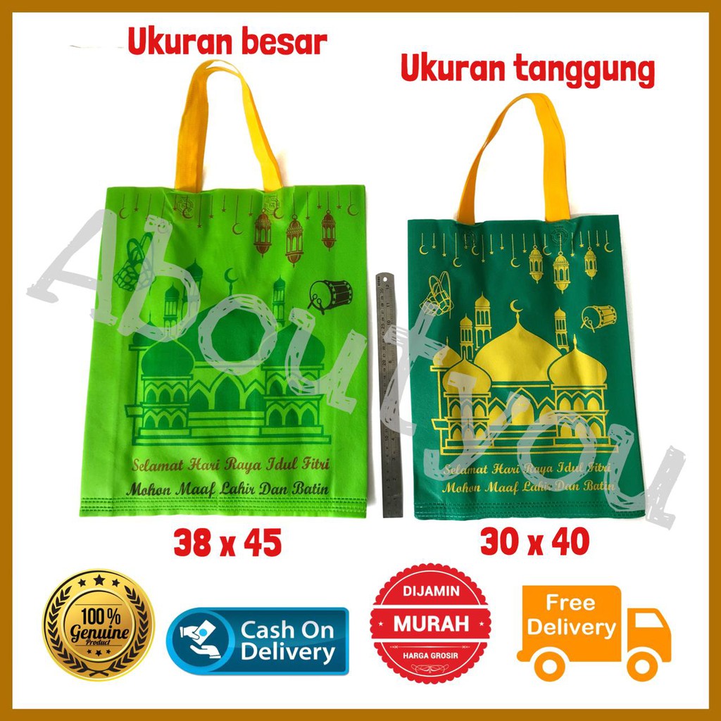 

Tas Tenteng LEBARAN Tas Kain Parcel Kantong Bingkisan Idul Fitri Spunbond
