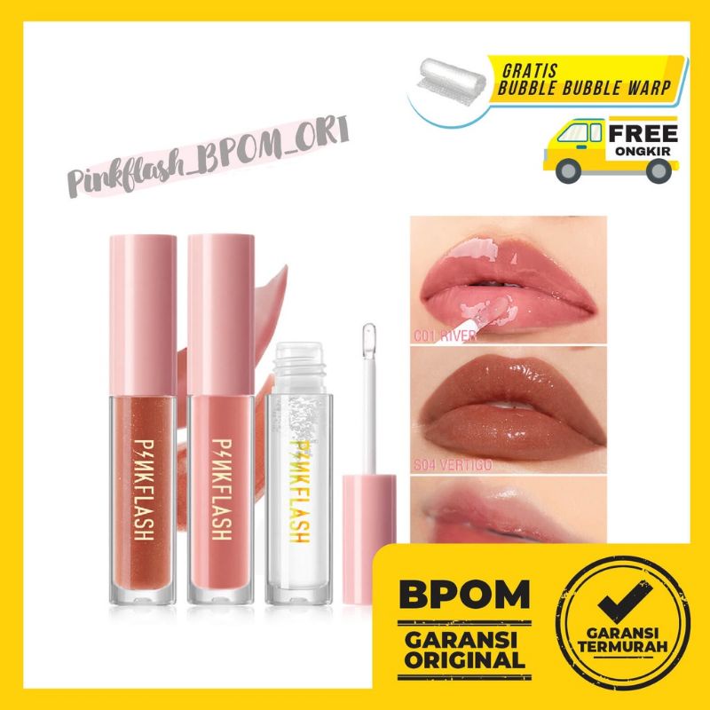 [BPOM &amp; ORI] PINKFLASH Ohmygloss Lip Gloss Perawatan Bibir lipgloss