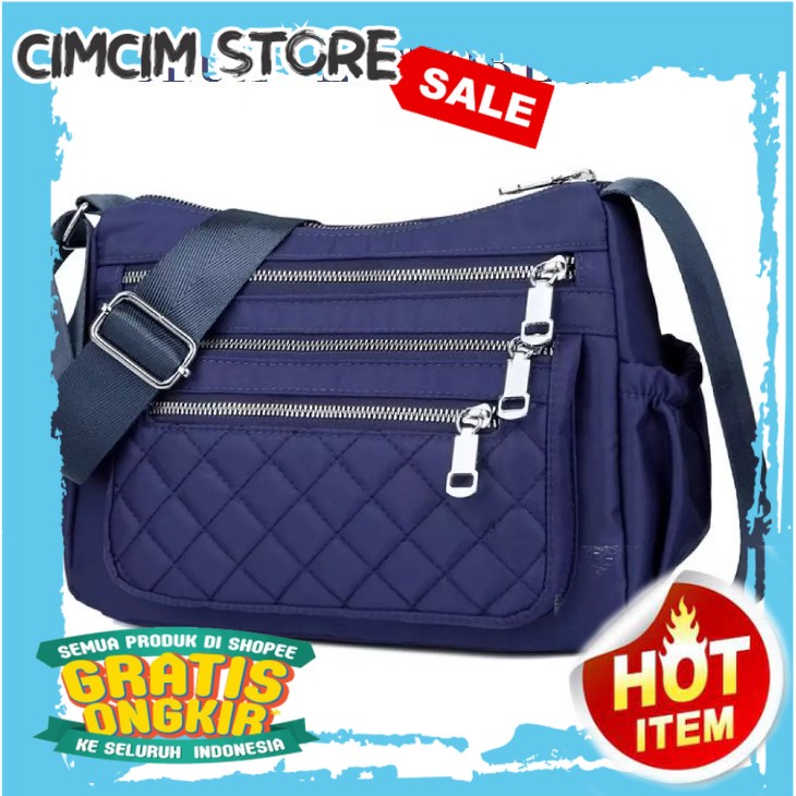 TAS WANITA DAN PRIA TERBARU TERMURAH / Tas Selempang Bordir Kotak-kotak Model Chibao Terbaru Banyak 