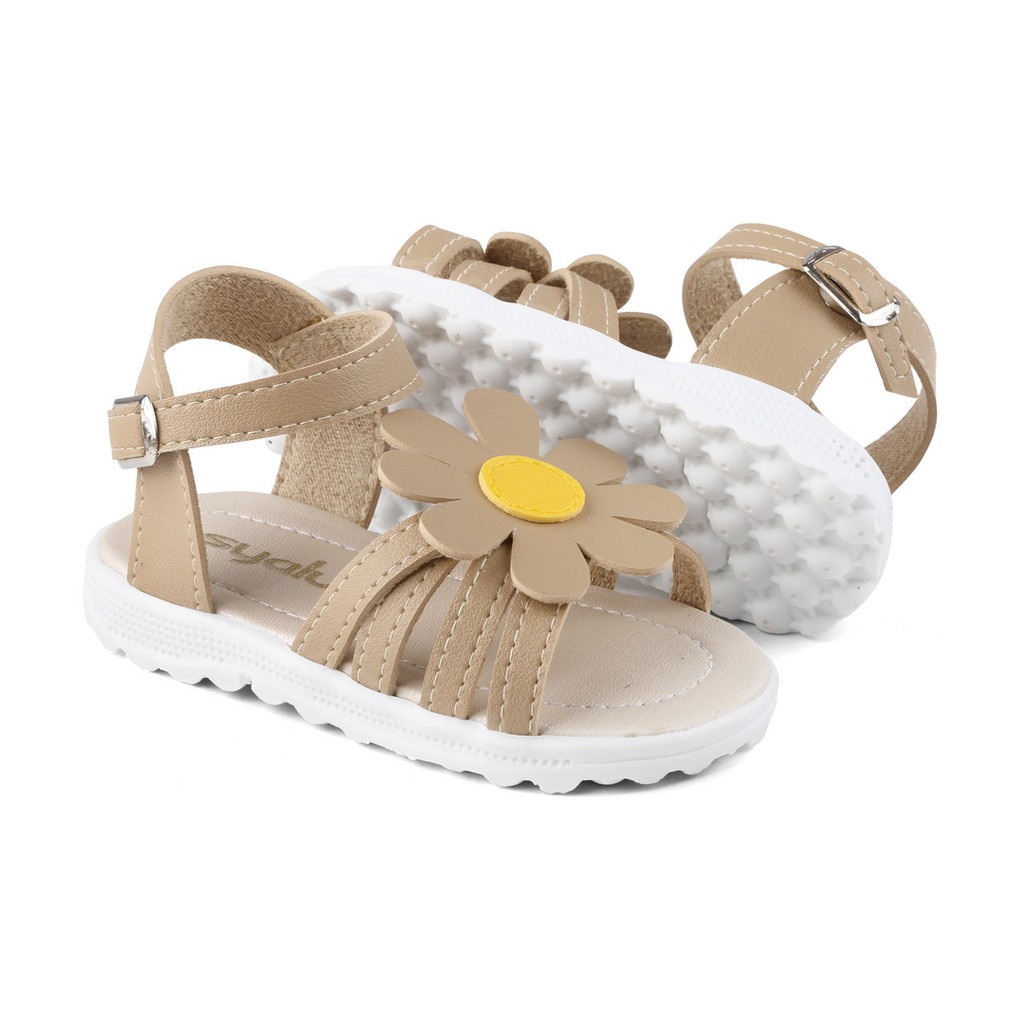 sandal anak cewek 2 tahun aksesoris bunga matahari ringan bahan sintetis RSM
