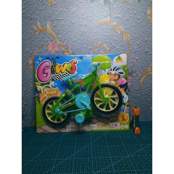 mainan anak. sepeda downhill. gowes. bahan plastik. mode friction