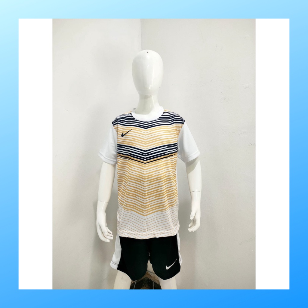 Kaos futsal anak laki-laki ST.NK155 putih jersey sepak bola baju celana setelan jersy perempuan stelan t-shirt custom outfit seragam kostum olahraga casual print suit pakaian jarsey oblong apparel sport jersi soccer