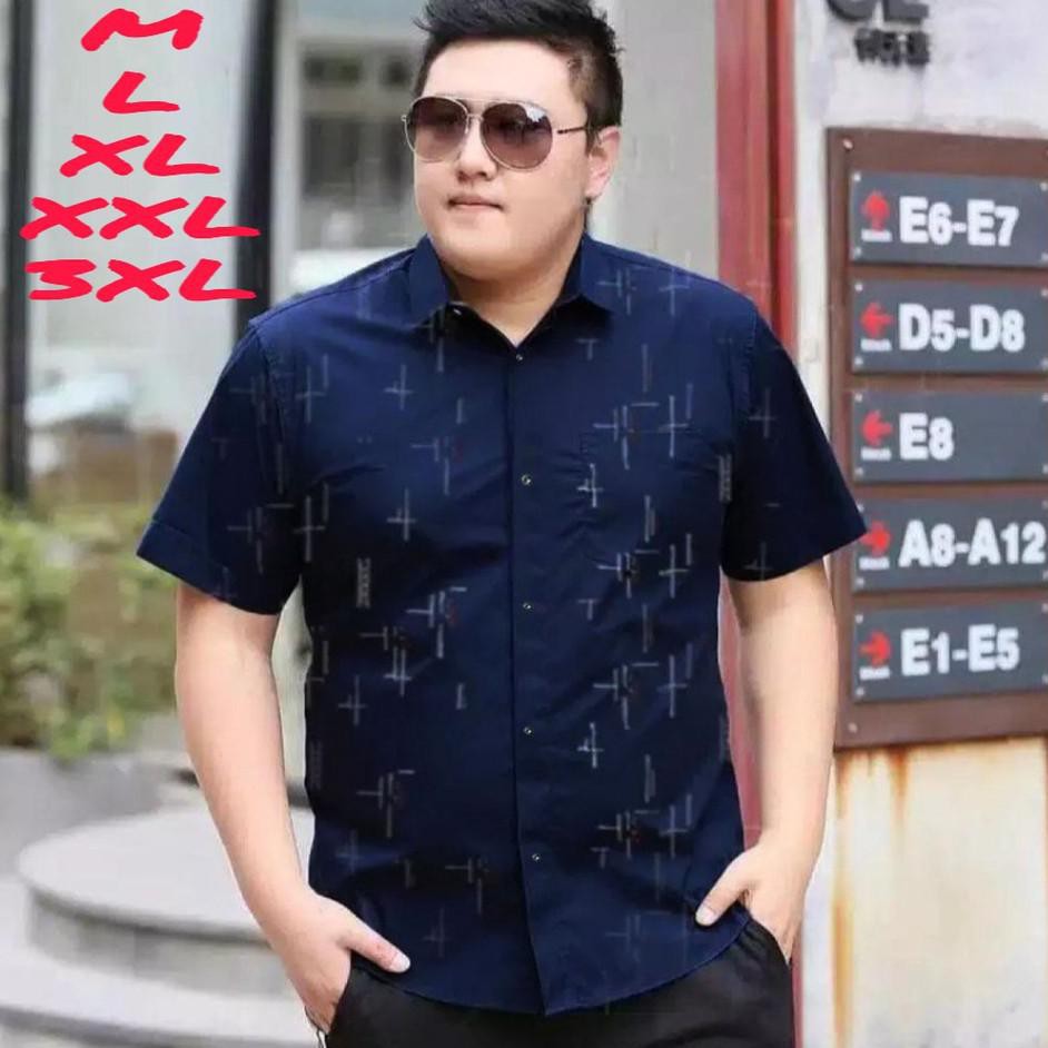 ☝ KEMEJA PRIA LENGAN PENDEK MOTIF ASLI/HEM PRIA CASUAL LENGAN PENDEK HARISTON/HEM PRIA ❈