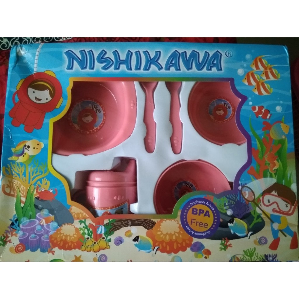 Promo !! NISHIKAWA-PERALATAN MAKAN BAYI FEEDING MEDIUM SET MURAH