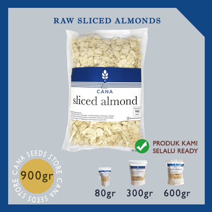 

Sliced Almonds Slice Almond Iris Tipis 900 Gram