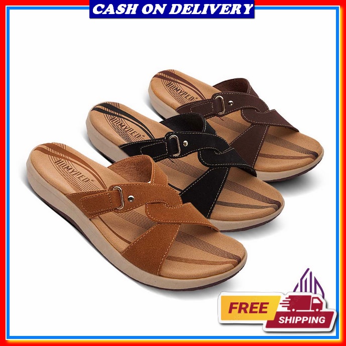 Sandal Spon Weges Wanita Sendal Jepit Wedges Spons Cewek Import Murah Korea Pesta Terbaru Wanita Ikh