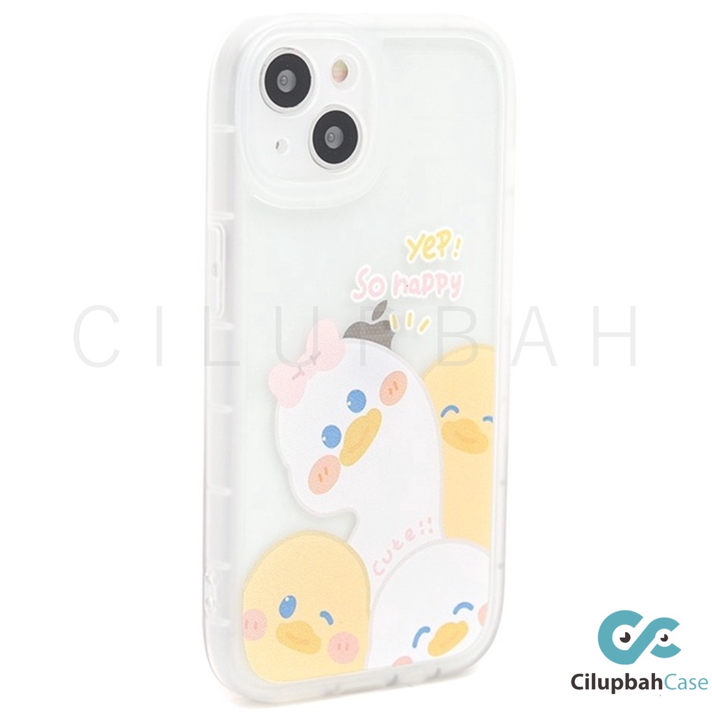 Cute Cartoon Duck Full Lenscover Case For iPhone 7 8 SE 7+ 8+ X XR XS 11 12 13 Mini Pro Max