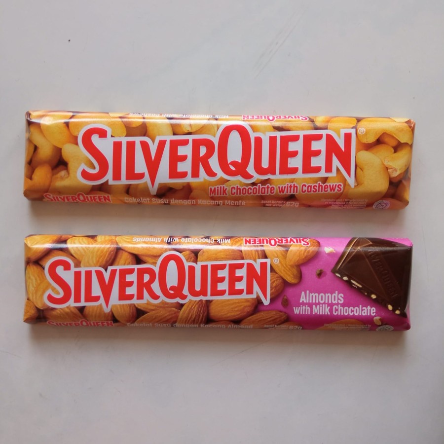 

Silver Queen SilverQueen Milk Chocolate Coklat Cokelat 62 gr - Almond