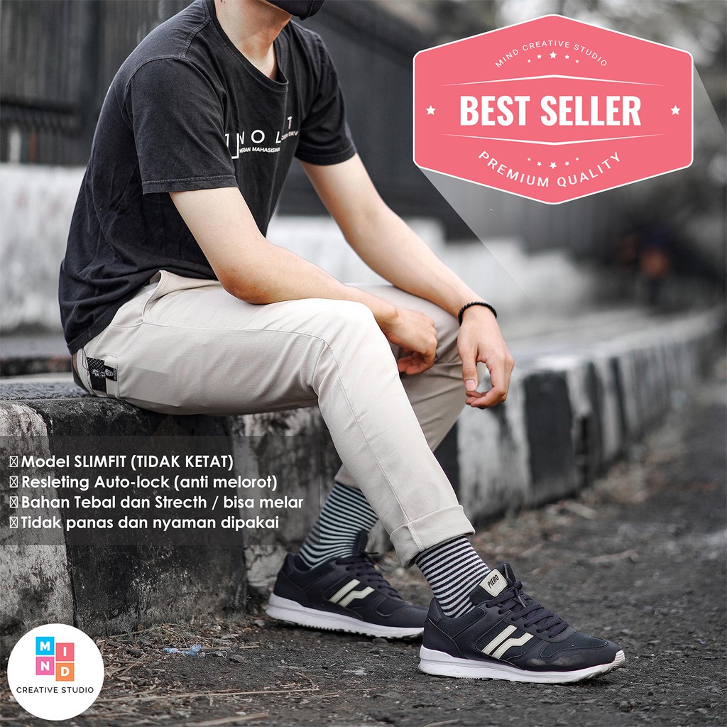 Celana Cino Pria Panjang Chino Slimfit Katun Casual Murah Cardinal Chinos Levis Original Distro