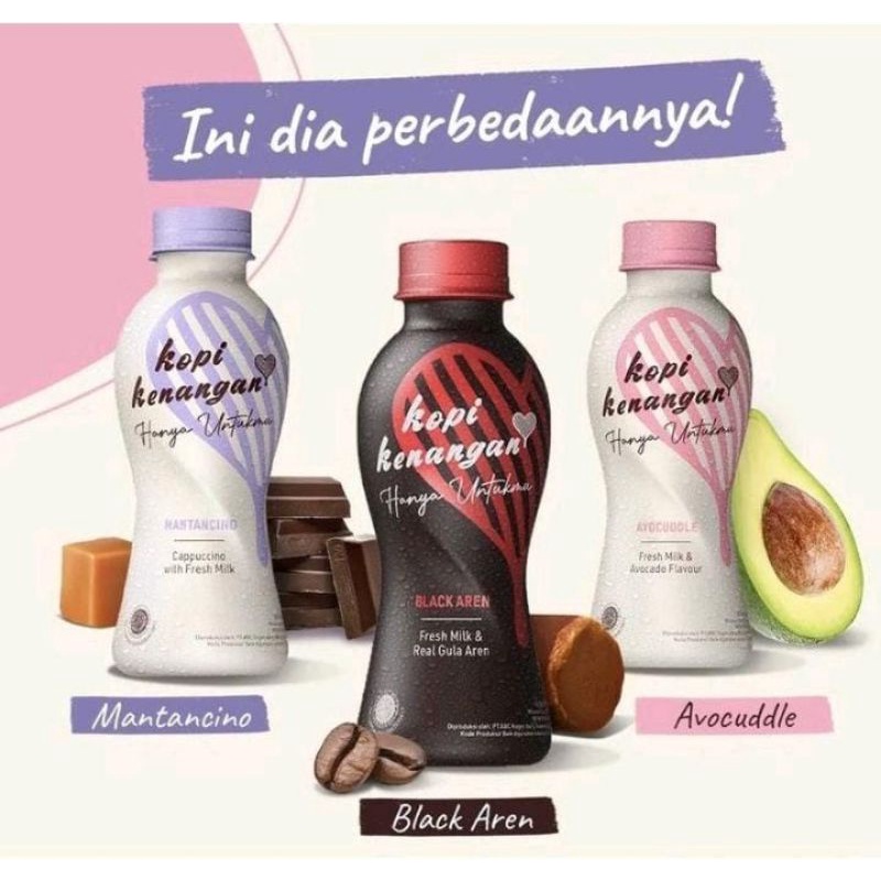 

Kopi Kenangan Botol Black Aren/Avocudle/Mantancino 200ml