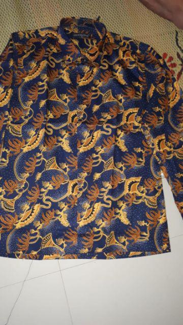 Kemeja Batik Pria Lengan Panjang Bl05 Katun Modern Dixmont Semi Slimfit Premium