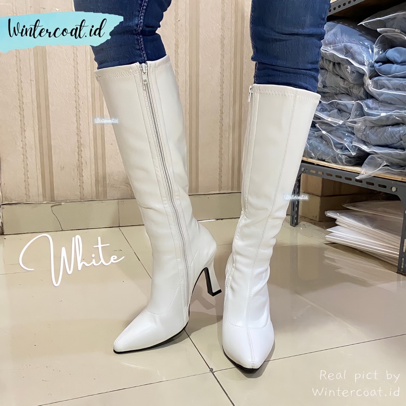 Knee boots import fashion baby korean style autumn winter sepatu wanita tinggi cewek