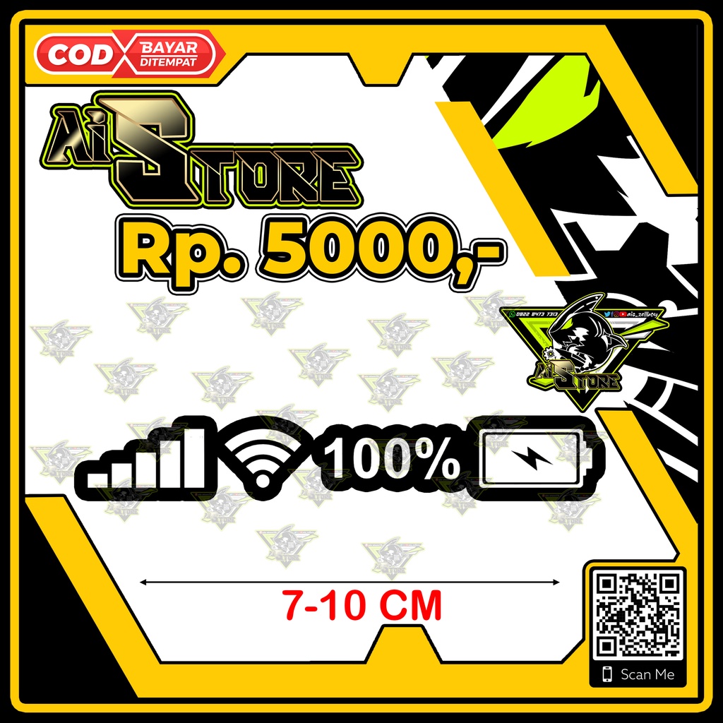 Stiker Jaringan Wifi Baterai