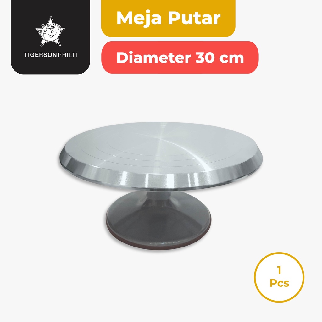 MEJA PUTAR TIGERSON PHILTI | AKSESORIS KUE | TATAKAN KUE |TURN TABLE