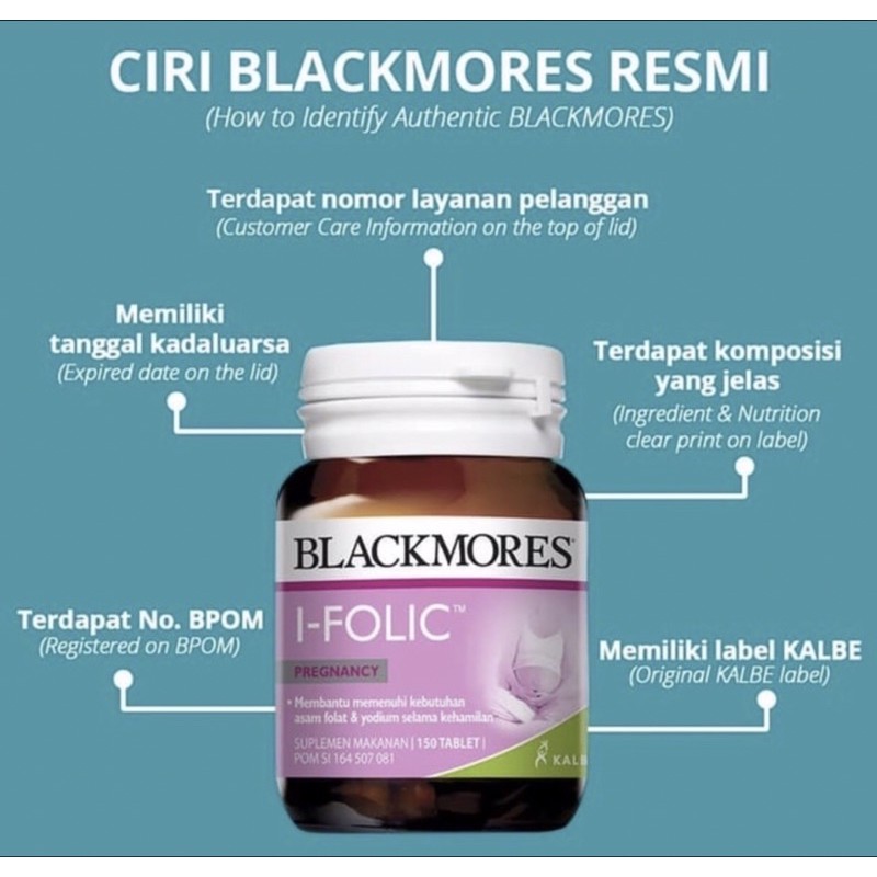 Blackmores I folic isi 60 tablet ( asam folat persiapan sebelum kehamilan