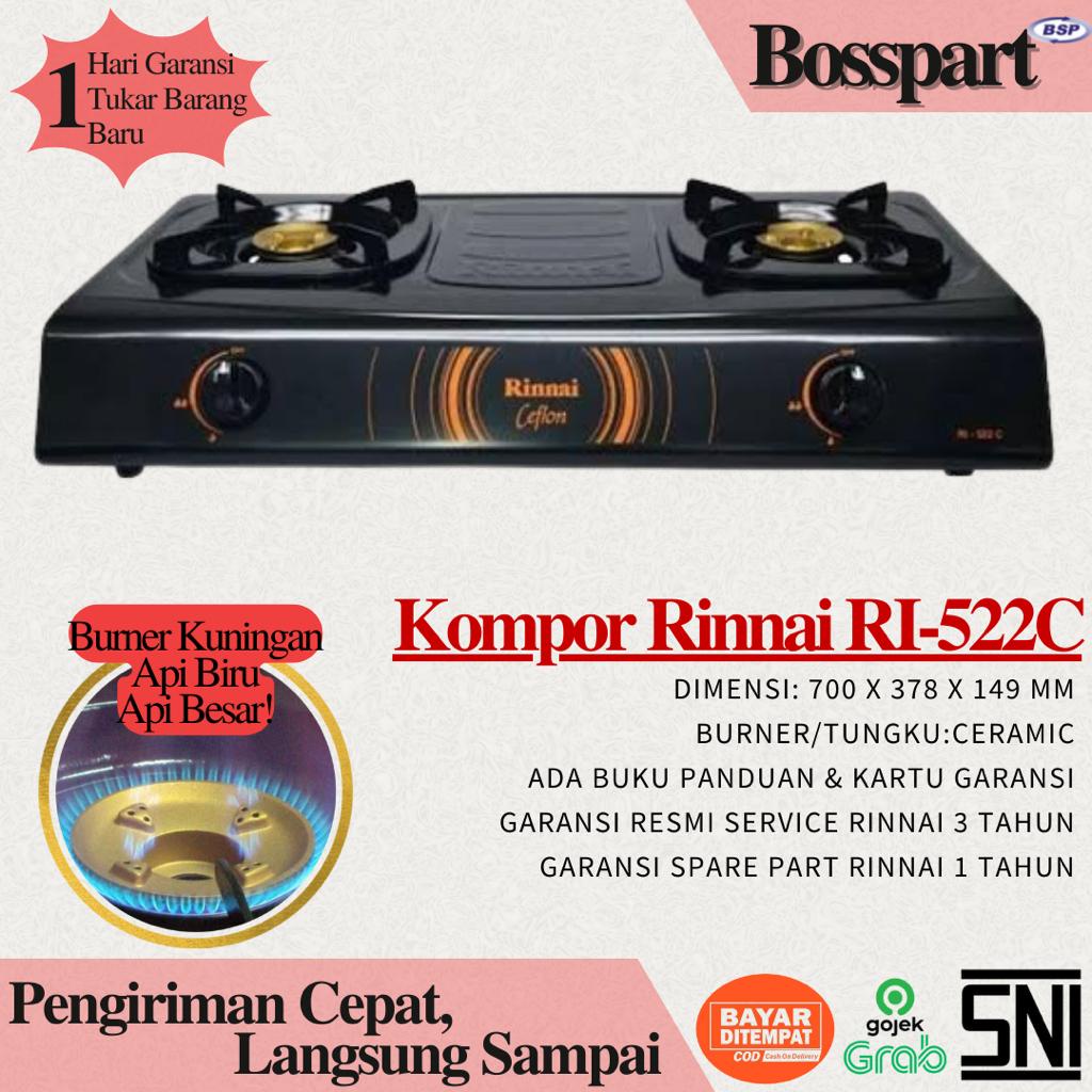 Kompor Gas Rinnai RI 522 C - Kompor Gas 2 Tungku