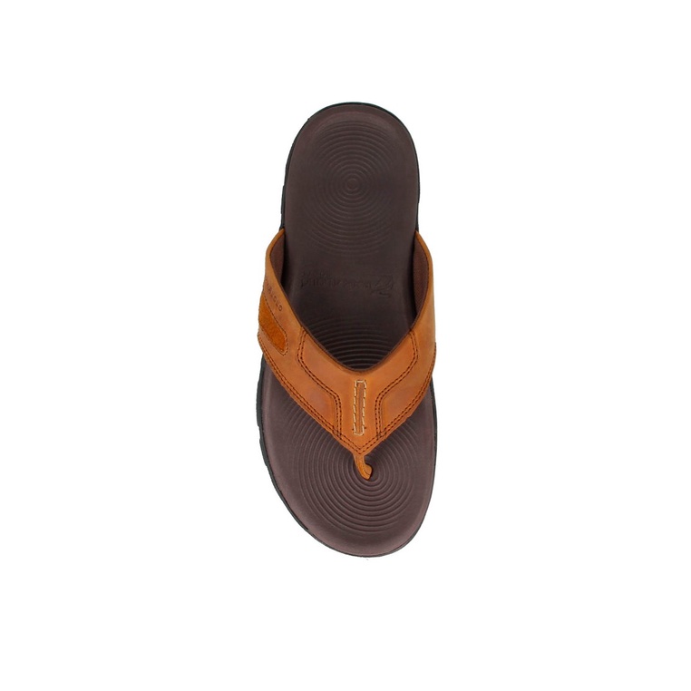 SANDAL JEPIT PAKALOLO PRIA ORIGINAL CASUAL KULIT ASLI COKLAT PB07