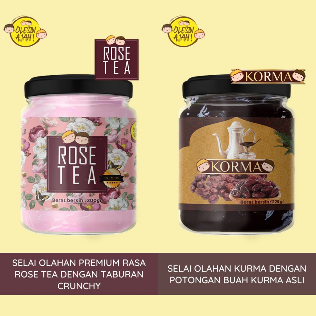 

Promo OlesinAjah Selai Rose Tea 200Gr + Korma 200Gr