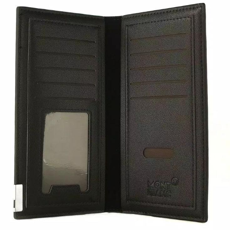 "NDL. 688329" Dompet kulit pria panjang dompet lipat kartu branded import