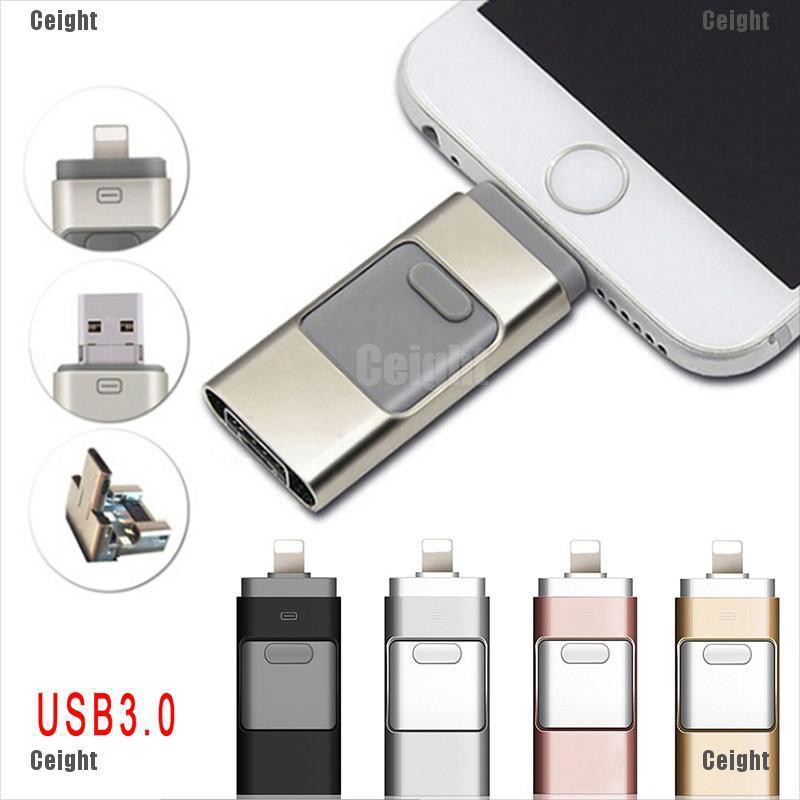 3in1 Flash Disk USB OTG untuk Iphone / Ipad / Android / PC