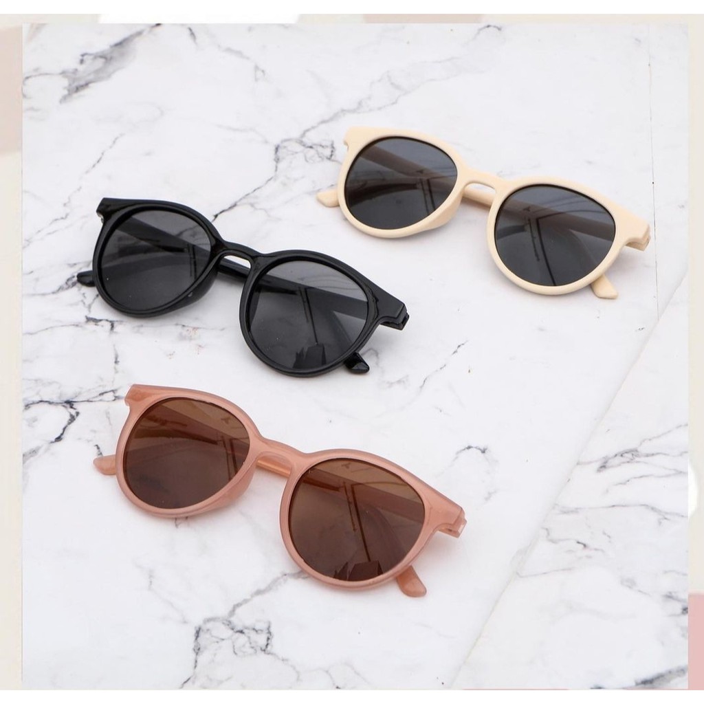 !!PROMO!!Kacamata Fashion Wanita Pria Bulat Mata/Sunglasses Style Korean-3