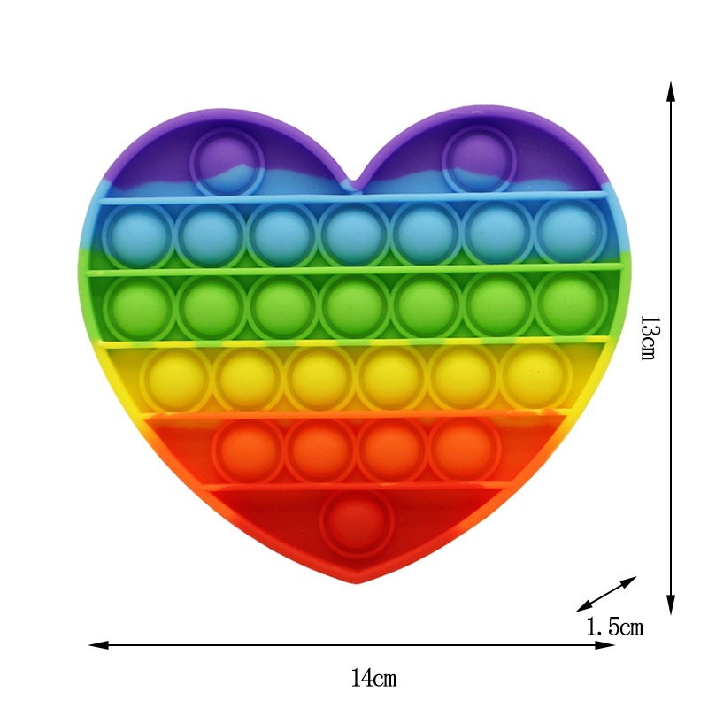 POP-IT MURAH RAINBOW UNICORN FIDGET PUSH POP ITS FIDGET TOY PUSH BUBBLE KIDS-7