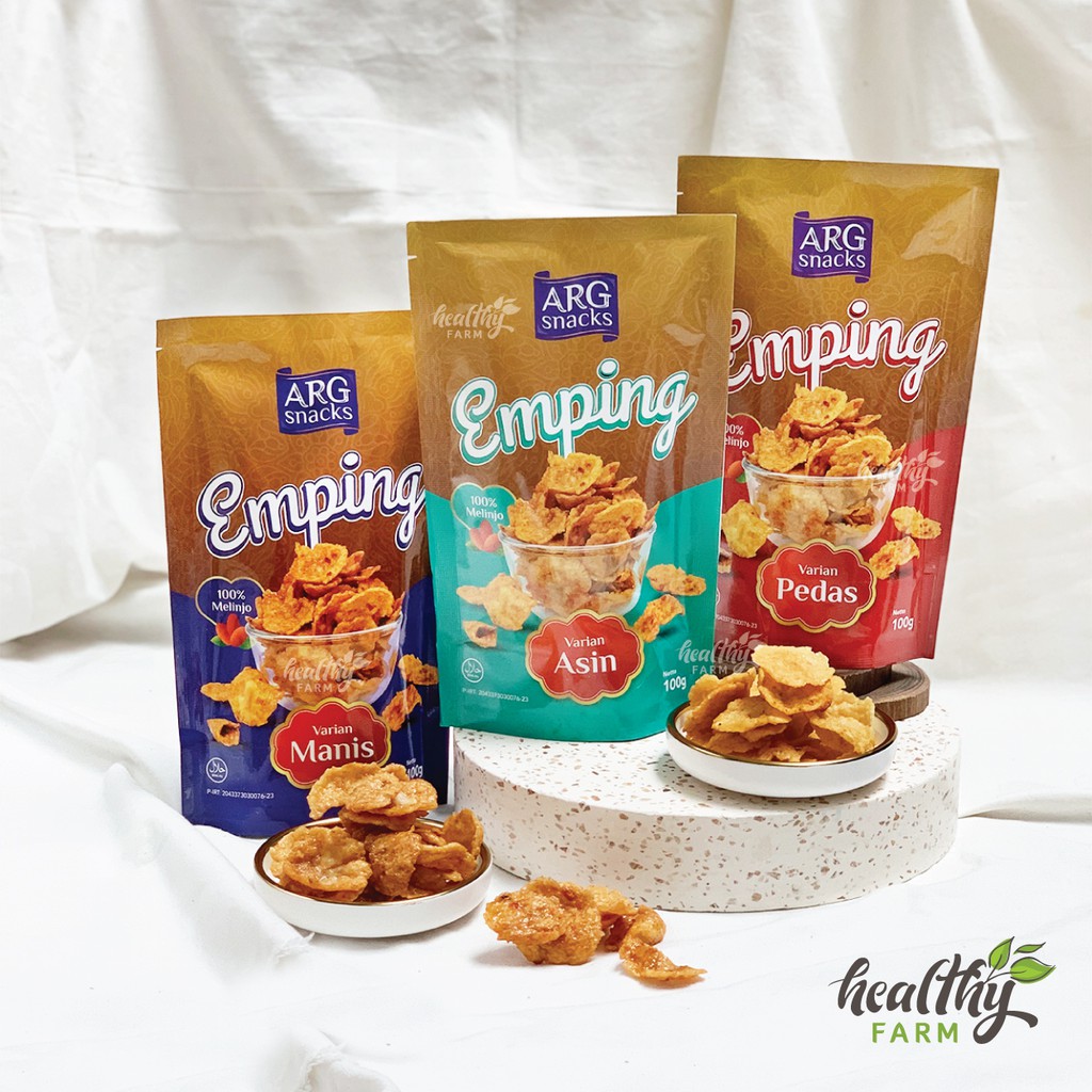 ARG Keripik Emping Melinjo Pedas Manis Gurih Renyah Crunchy (Balado)