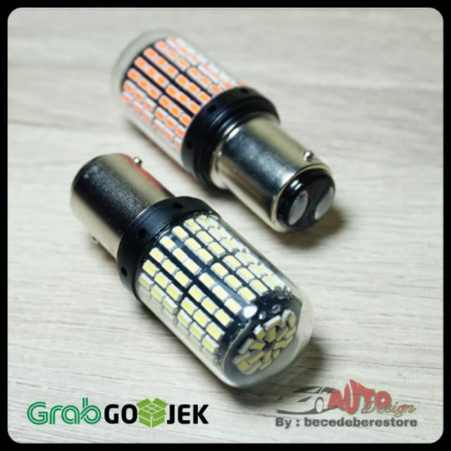 [1 PCS] Lampu LED Mobil Rem dan Kota Bayonet 1157  BAY15D 144 SMD Super Terang