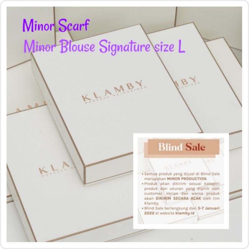 Blind Sale Minor Scarf Blouse Signature Wearing Klamby- Blind Sale Minor Product Wearing Klamby