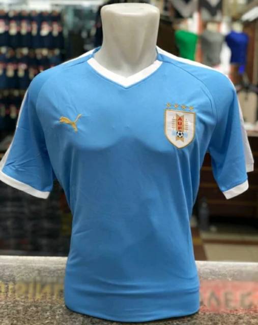 Jersey Uruguay Home 2018 Piala Dunia Semi GO Lokal Biru Muda Dry Fit Terbaru