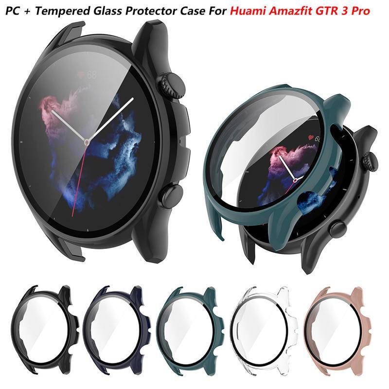 Case Tempered Glass Pelindung Layar Xiaomi Huami Amazfit GTR 3 / GTR 3 Pro Full Cover Bumper