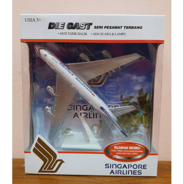 Diecast Pesawat Terbang Singapore Airlines - Diecast Pesawat Terbang Airbus