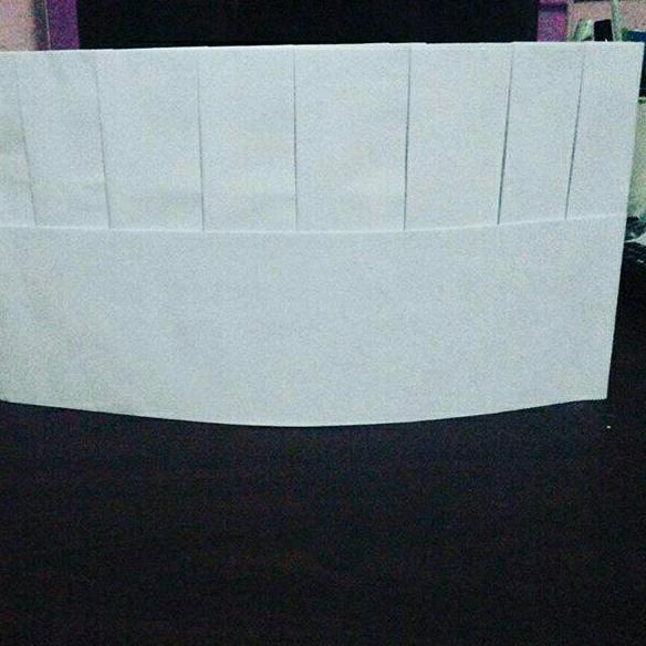 Baru Puas topi koki kertas pendek 15cm isi 10pcs / cook hat paper