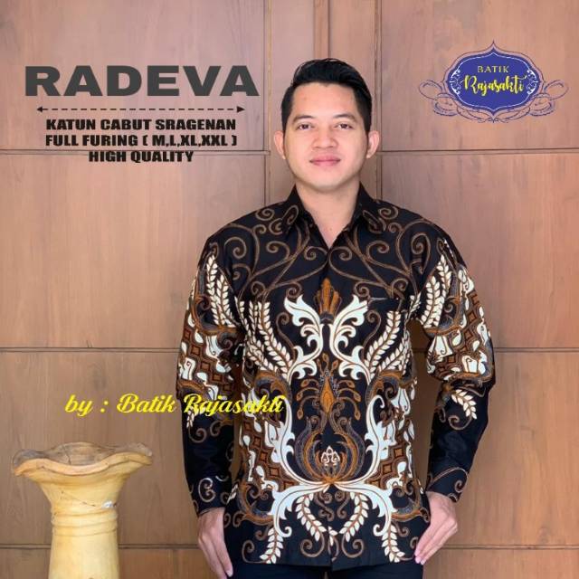 KEMEJA BATIK PRIA LENGAN PANJANG KEMEJA BATIK PRIA LENGAN RADEVA BATIK FULLFURING M L XL XXL JUMBO