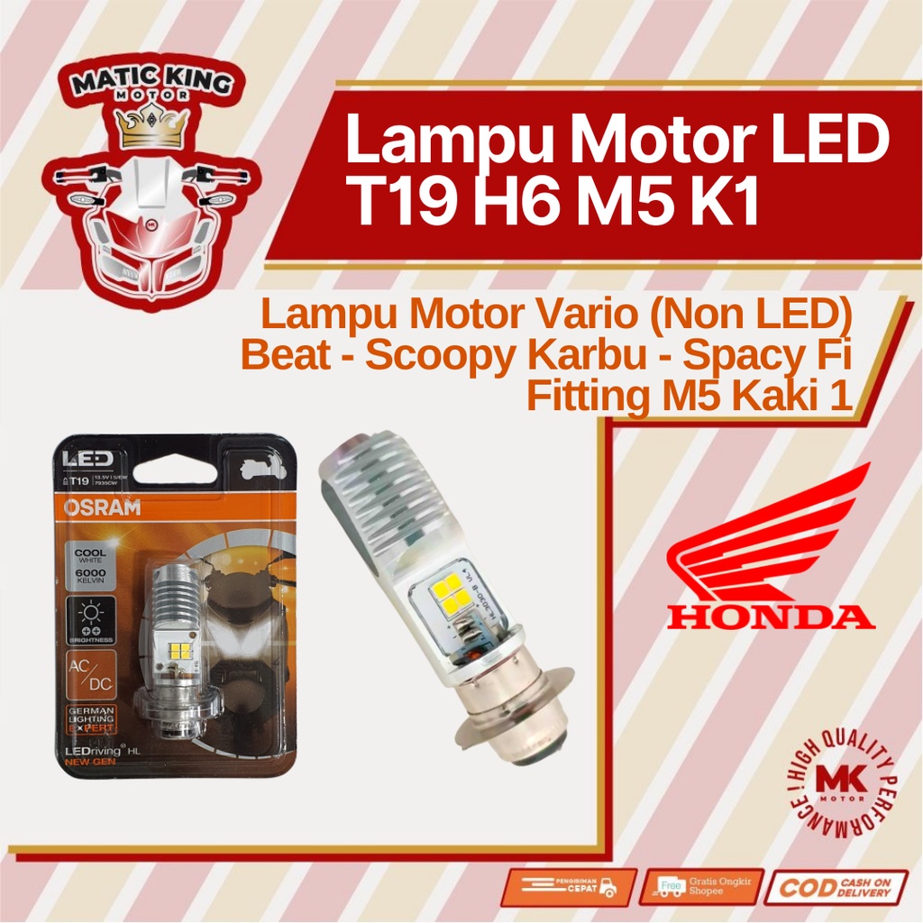 OSRAM Bohlam lampu LED Motor Beat Fi Scoopy Fi Spacy Fi  Mio M3 / Soul