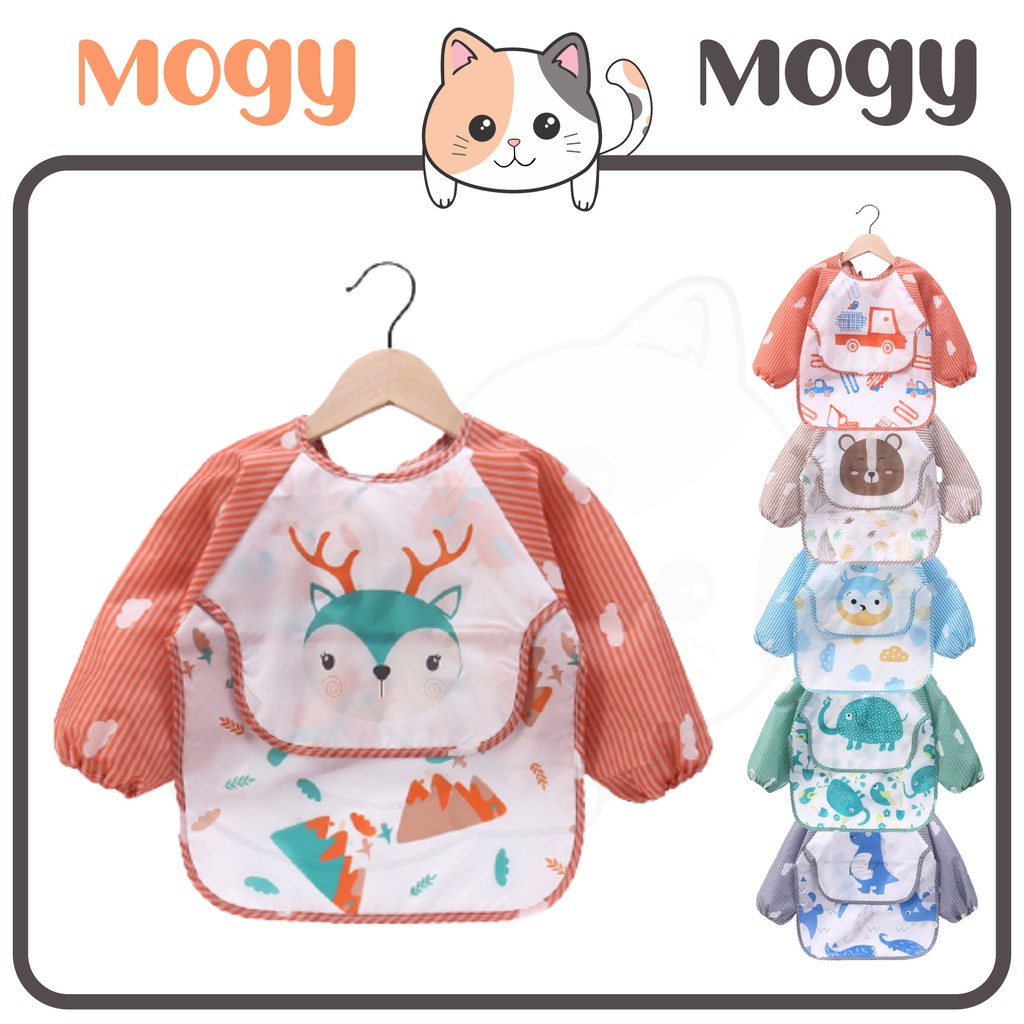 MOGYMOGY Celemek Bayi Slabber Motif Anti Air Mudah Dicuci Bahan Serat Aman Serbet Makan Anak