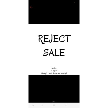Reject sale