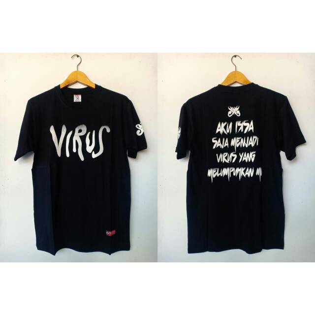 Baju pendek slank - Virus - Fungky jungky store