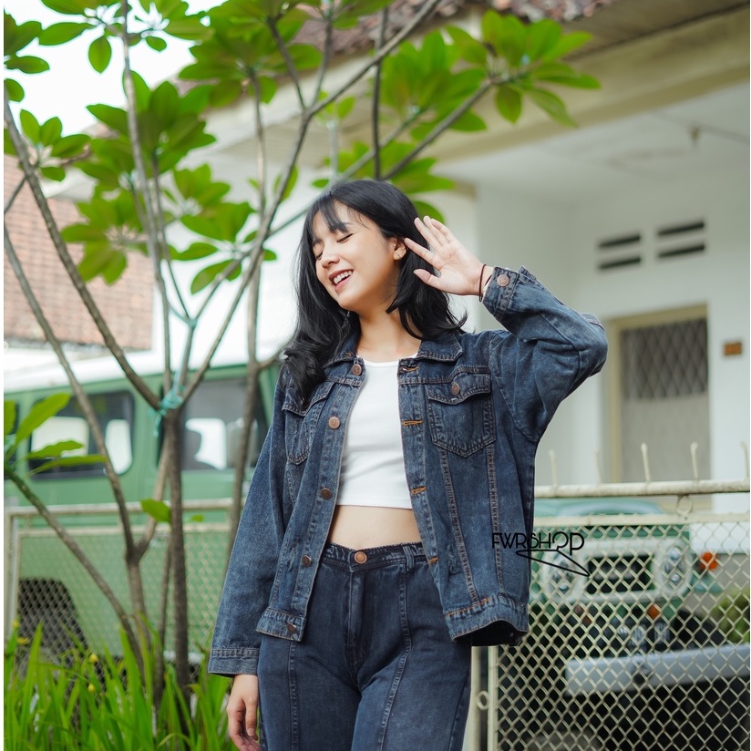 FWR - Jaket Wanita Oversize Snow Ripped Jeans prda