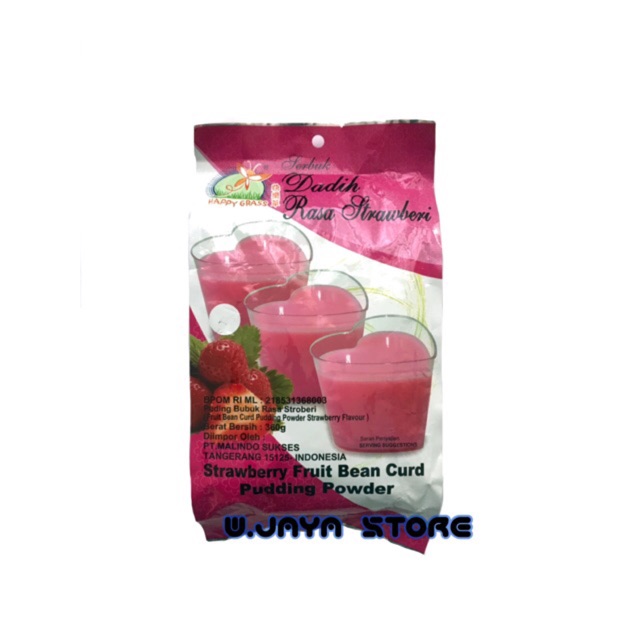 HAPPY GRASS STRAWBERRY FRUIT BEAN CURD PUDDING POWDER