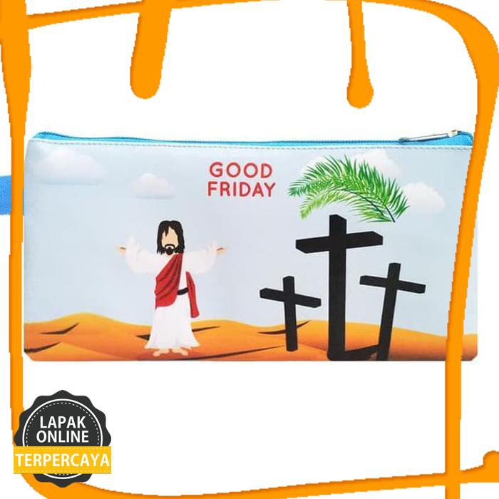 Original Easter Case Dompet Pouch Yesus Palm Souvenir Suvenir Paskah Gereja Produk Berkwalitas