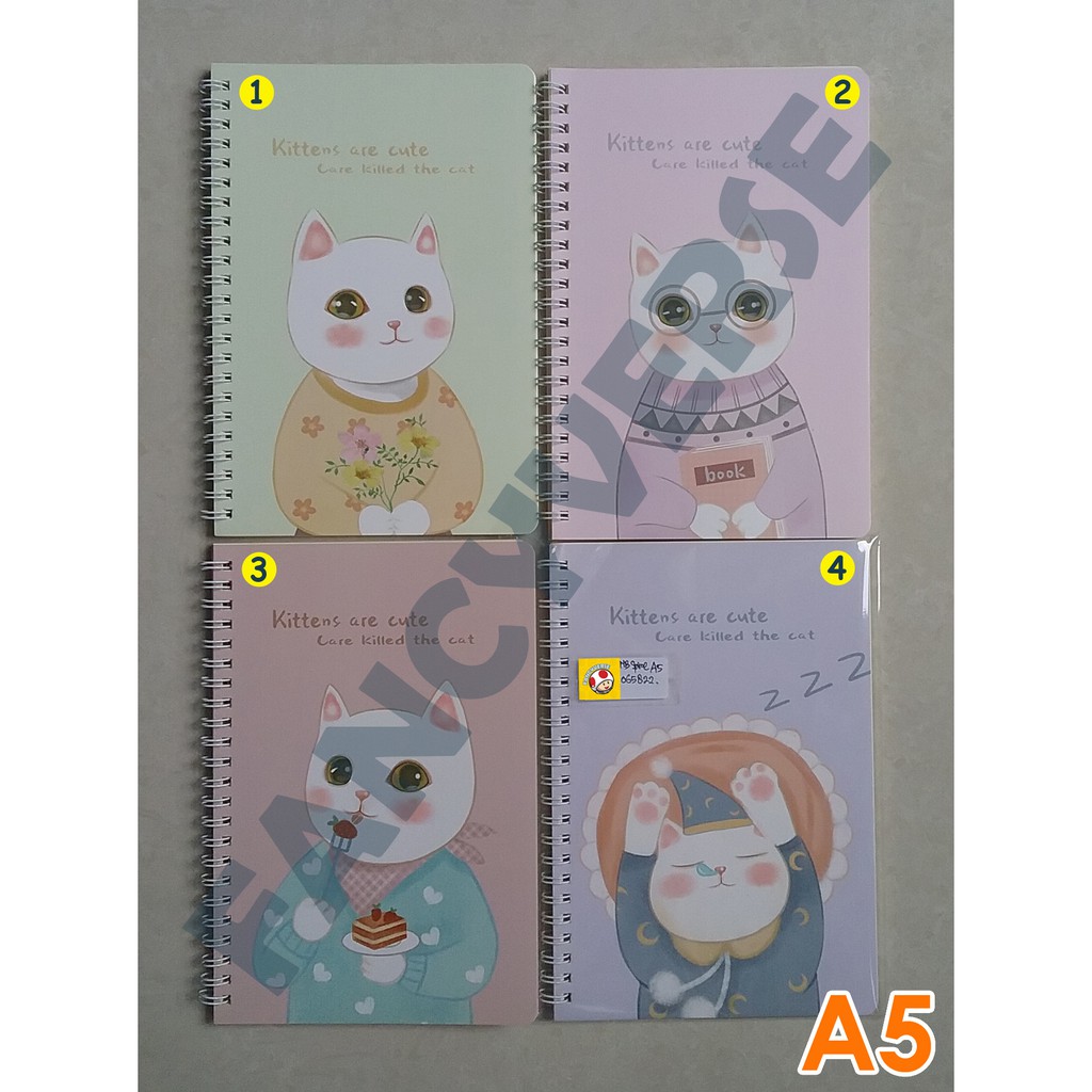 

Notebook Spiral A5 Kittens 065822 / Agenda Diary Notes Buku Catatan