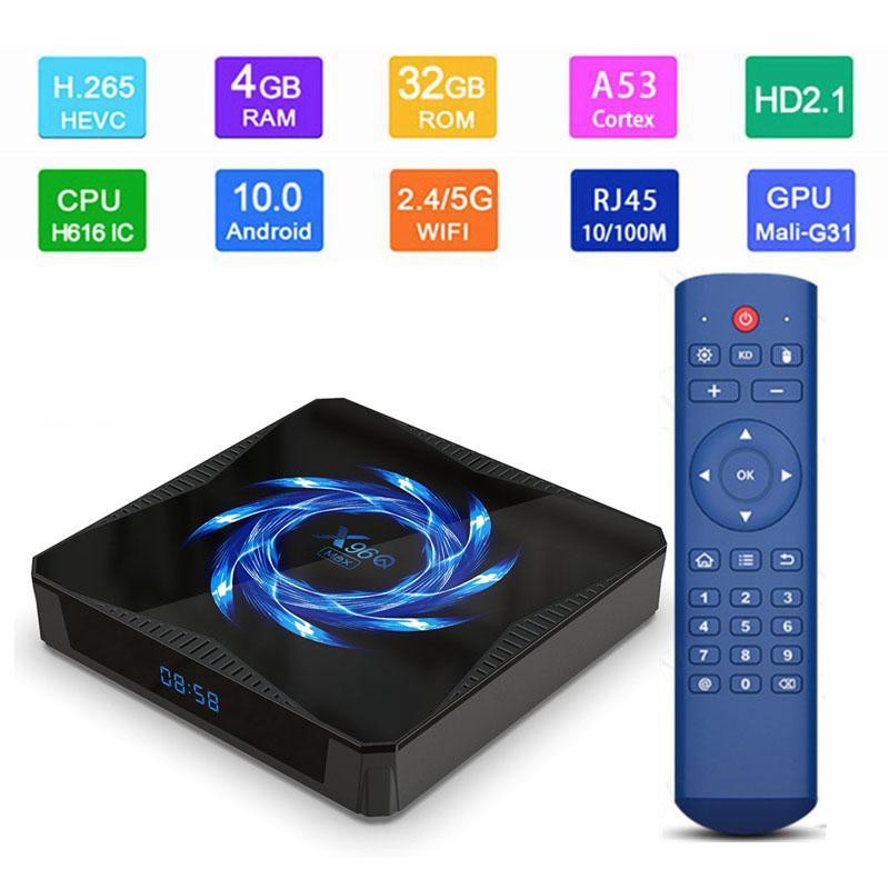 Tv Box X96Q Android MAX 4GB/32GB New Android 10 Miracast Airplay BT5.0