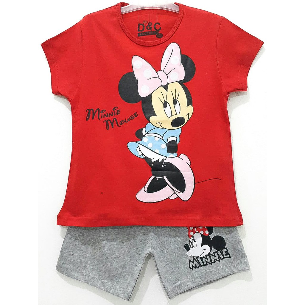 Setelan Anak Perempuan Minnie Mouse 1-10 Murah | Set Anak Perempuan Murah-ShyMerah