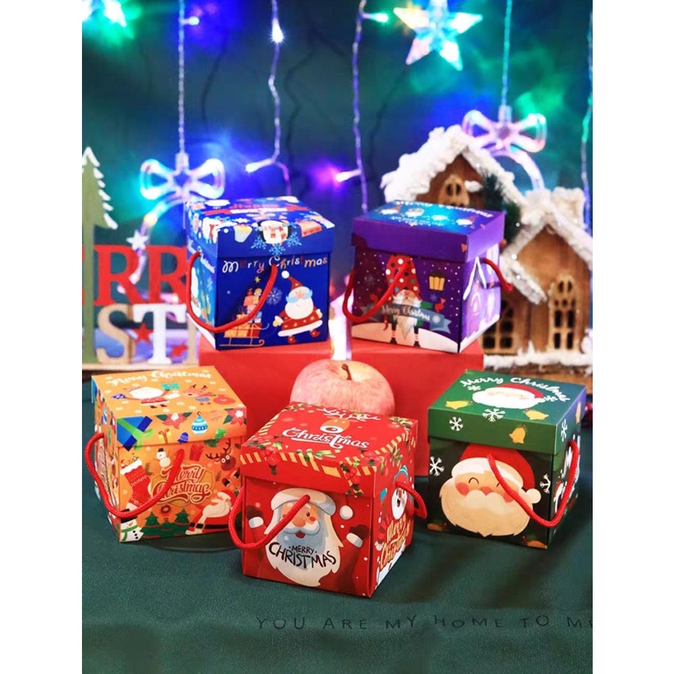 

BOX MINI CLASSIC THEMA CHRISTMAS / BOX NATAL| BOX SANTA / SOUVENIR / TAS KADO / PAPERBAG / BC09