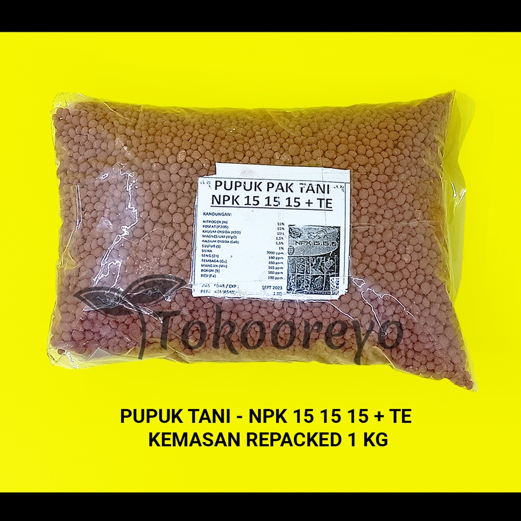 PUPUK PAK TANI NPK 15 15 15 BERAT 1 KG KEMASAN REPACK