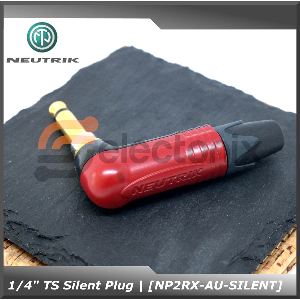 Jack 1/4&quot; Mono Silent Plug | Neutrik [NP2RX-AU-SILENT]